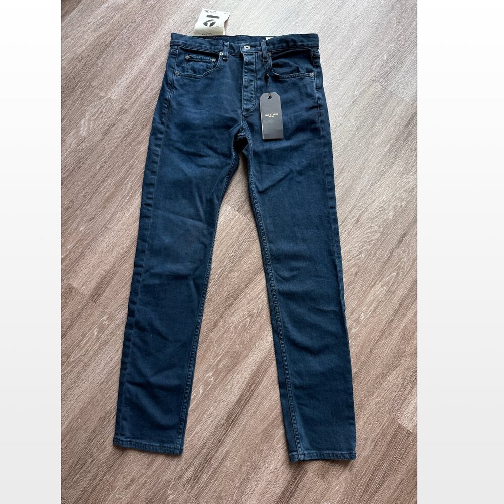 NWT rag & bone Men's Fit 2 Slim Jeans 29x30 - Kaihara Denim in Indigo Blue Wash